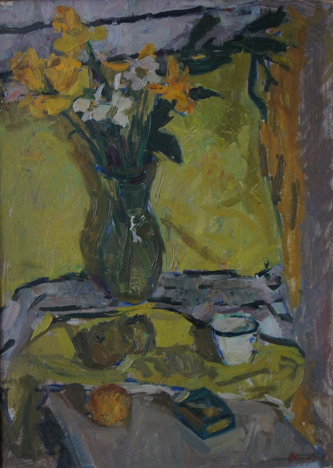 Flowers on a yellow background