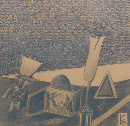 Landscape with picture